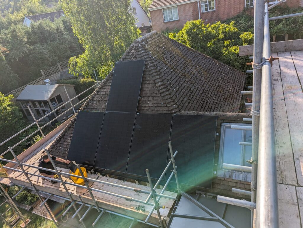 roof top solar panel installation
