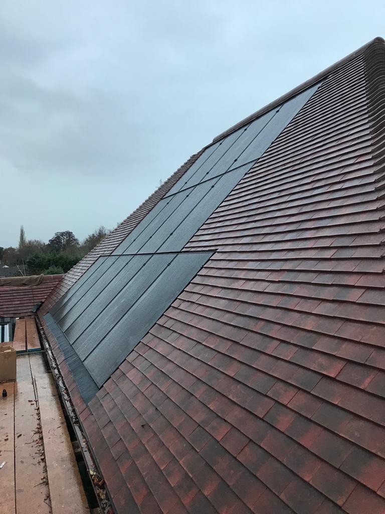 in-roof solar panel installation