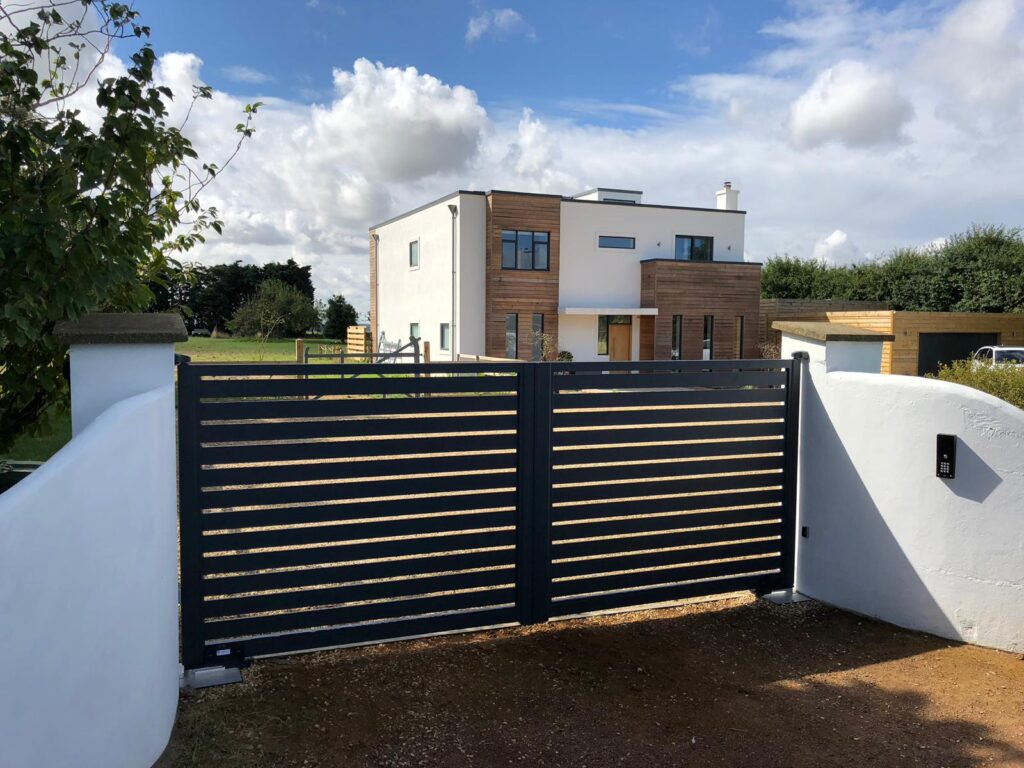 aluminium-driveway-swing-gates-open-boarded