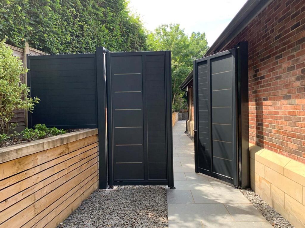 double door aluminium gates